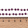 12Pcs 12 Colors 304 Stainless Steel with Glass Faceted Rondelle Bead Handmade Link Chain Birth Stone Necklaces for Women NJEW-G195-01G-6