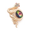 Snake Alloy Rhinestone Brooches LS-JEWB-E041-03KCG-1