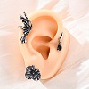 316 Surgical Stainless Steel Black Cubic Zirconia Cuff Earrings EJEW-E300-27AS-02-5