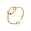 Real 18K Gold Plated 304 Stainless Steel Adjustable Finger Ring RJEW-L115-01G-07-1