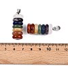Chakra Theme Natural Amethyst & Topaz Jade & Red Agate & Quartz Crystal & Red Jasper & Lapis Lazuli & Green Aventurine Pendants G-N344-06A-3