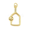 Rack Plating Brass Micro Pave Cubic Zirconia Pendants KK-Z074-69G-1