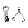 Non-Tarnish 201 Stainless Steel Pinch Bails X-STAS-E076-09-2