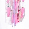 Handmade Unicorn Woven Net/Web with Feather Wall Hanging Decoration HJEW-A001-01A-3