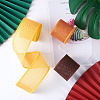3 Rolls 3 Colors Polyester Imitation Linen Wrapping Ribbon OCOR-YS0001-02B-5
