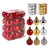 3 Boxes 3 Style Christmas Ball Plastic Ornaments AJEW-SZ0001-86-1