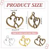 120Pcs 3 Colors Tibetan Style Alloy Pendants TIBEP-PH0001-75-2
