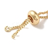 Rack Plating Adjustable Brass Box Chain Slider Bracelet Making LS-KK-M285-03KCG-2