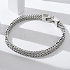 304 Stainless Steel Wheat Chain Bracelets for Women Men STAS-N117-02P-2