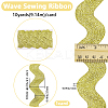 10 Yard Metallic Polyester Wavy Fringe Trim Ribbon SRIB-GF0001-38R-2