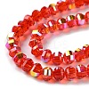 Transparent Electroplate Glass Beads Strands X-GLAA-Q099-C01-01-1-3