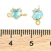 Brass Pave Cubic Zirconia Heart Connector Charms KK-P347-02G-02-4