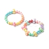 Opaque Acrylic Beads Stretch Bracelet Sets for Kids BJEW-JB06405-1
