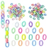 200Pcs 2 Styles Opaque Acrylic Linking Rings OACR-YW0002-05-1