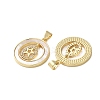 Brass Micro Pave Cubic Zirconia Pendants KK-U070-02A-G-2