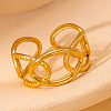 201 Stainless Steel Oval Link Chain Cuff Rings FS-WG16057-25-1