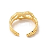 Brass Hollow Open Cuff Ring for Women RJEW-A015-06G-2