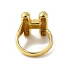 Letter Brass Micro Pave Clear Cubic Zirconia Open Cuff Ring for Women RJEW-N046-03H-G-3