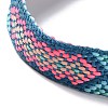 Polyester-cotton Braided Rhombus Pattern Cord Bracelet FIND-PW0013-001A-02-3