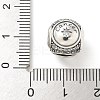 Brass Clear Cubic Zirconia European Beads LS-FIND-M049-01AS-09-3