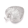 Brass Micro Pave Clear Cubic Zirconia Pendants KK-N268-52P-2
