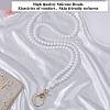 Rose Silicone ID Card Neck Strap Card Holder NJEW-SW00028-07-3