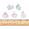 10Pcs 5 Styles Transparent Resin Pendants RESI-FS0002-08-5