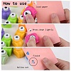 Random Single Color or Random Mixed Color Mini Plastic Craft Paper Punch Sets for Scrapbooking & Paper Crafts LS-AJEW-L051-05-4