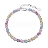 Anti-Tarnish Rhodium Plated 925 Sterling Silver Link Chain Bracelet BJEW-Z017-01B-1