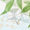 Anti-Tarnish 304 Stainless Steel Dragonfly Open Cuff Rings RJEW-M047-07P-4