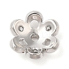Rack Plating Brass Micro Pave Cubic Zirconia Bead Caps KK-M248-09P-2