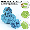 BENECREAT 6Pcs 3 Style Plastic Pompom Maker Fluff Ball Weaver TOOL-BC0002-14-5