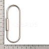 Non-Tarnish 304 Stainless Steel Screw Carabiner Lock Charms STAS-C092-05A-P-3