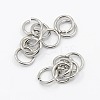 Tarnish Resistant 304 Stainless Steel Open Jump Rings STAS-M008-04G-1