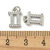 Rack Plating Brass Micro Pave Cubic Zirconia Pendants KK-K386-02E-P-3