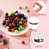 100Pcs 10 Colors Food Grade Eco-Friendly Silicone Beads SIL-TA0001-27-4