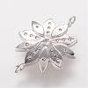 Brass Micro Pave Cubic Zirconia Links ZIRC-K061-57P-2
