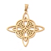 304 Stainless Steel Hollow Pendants STAS-P313-02G-1