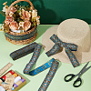 Ethnic Style Flower Pattern Polyester Ribbon OCOR-WH0078-392-5