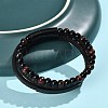 Natural Tiger Eye & Glass Round Beaded Bracelets LS-BJEW-G732-02B-3