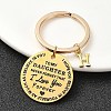 Valentine's Day Brass & 201 Stainless Steel Keychain KEYC-YW00097-08-1