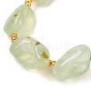 Natural Prehnite Nuggets Beaded Necklaces NJEW-P312-01P-2