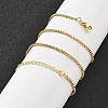 Brass Rolo Chains Necklaces for Women NJEW-D302-22G-3