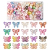 40Pcs 2 Styles Printed Translucent Acrylic  Pendants MACR-FS0002-04-1