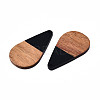 Opaque Resin & Walnut Wood Pendants RESI-N025-030-B01-3