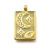 304 Stainless Steel Rhinestone Pendants STAS-M109-14G-01-1