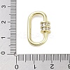Brass Micro Pave Cubic Zirconia Keychain Rings X-KK-M293-50G-3