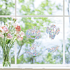 16Sheets 4 Style Waterproof PVC Colored Laser Stained Window Film Adhesive Stickers DIY-WH0256-059-9
