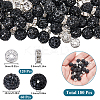 DIY Round Polymer Clay Rhinestone & Rhinestone Rondelle Spacer Beads Jewelry Making Findings Kits DIY-SC0027-50A-2