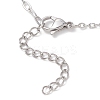 304 Stainless Steel Paperclip Chain Cable Chain Necklace Slider Making AJEW-JB01529-4